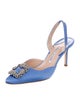 Manolo Blahnik Hangisli Satin Slingback Pumps