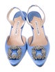 Manolo Blahnik Hangisli Satin Slingback Pumps