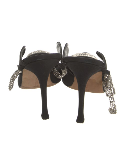 Manolo Blahnik Nylon Crystal Embellishments Mules