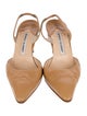 Manolo Blahnik Carolyne Leather Mules