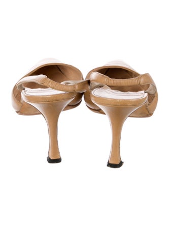 Manolo Blahnik Carolyne Leather Mules