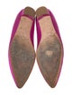 Manolo Blahnik Satin Crystal Embellishments Flats