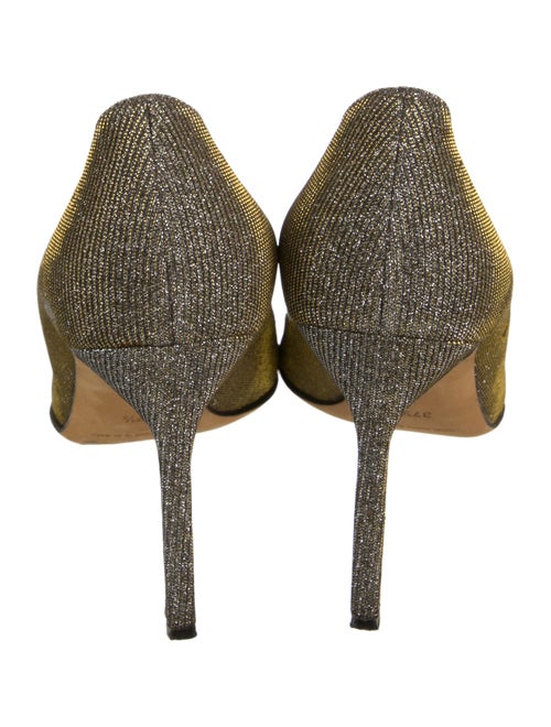 Manolo Blahnik Glitter Crystal Embellishments Pumps