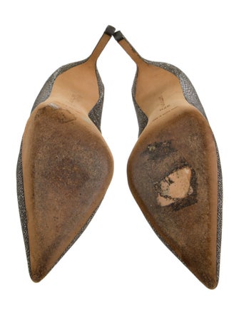 Manolo Blahnik Glitter Crystal Embellishments Pumps