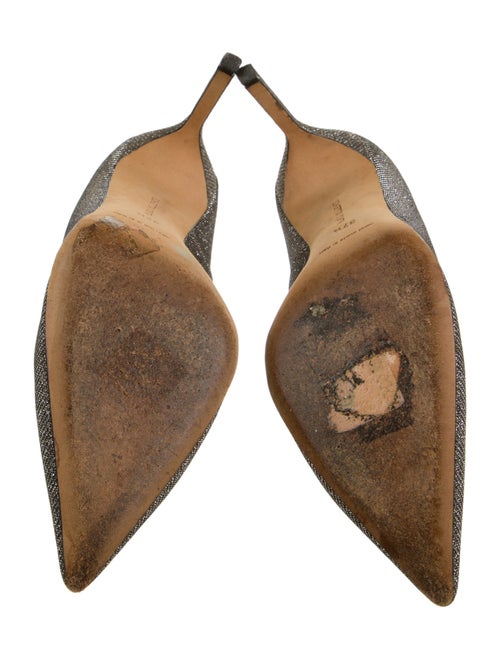 Manolo Blahnik Glitter Crystal Embellishments Pumps