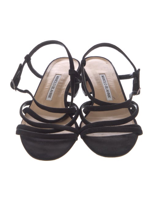 Manolo Blahnik Suede Slingback Sandals