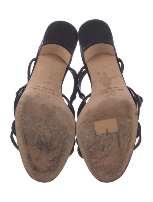 Manolo Blahnik Suede Slingback Sandals