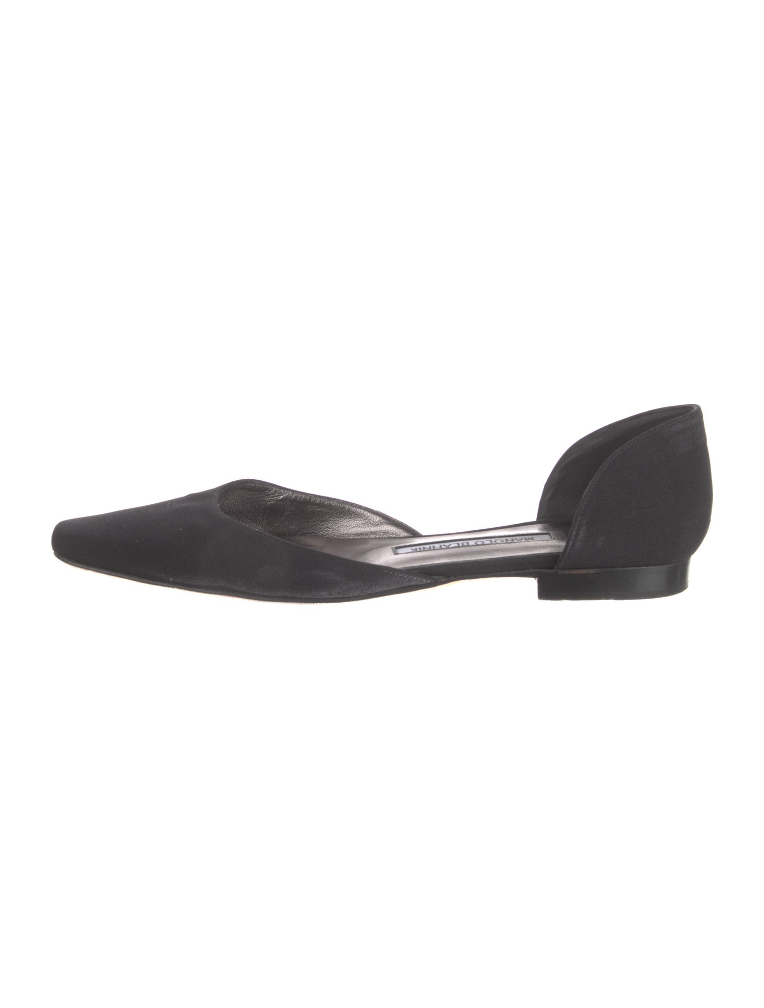 Manolo Blahnik Suede D'Orsay Flats