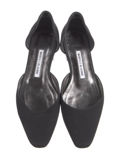 Manolo Blahnik Suede D'Orsay Flats