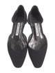 Manolo Blahnik Suede D'Orsay Flats