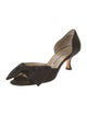 Manolo Blahnik Satin D'Orsay Pumps