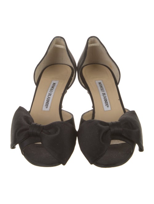 Manolo Blahnik Satin D'Orsay Pumps