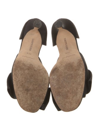 Manolo Blahnik Satin D'Orsay Pumps