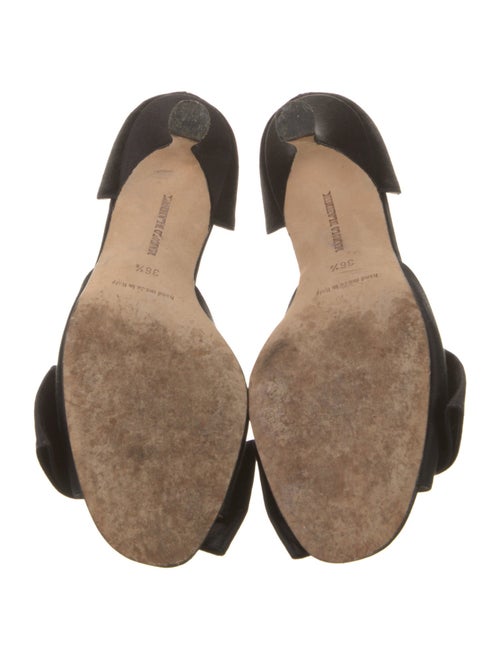 Manolo Blahnik Satin D'Orsay Pumps