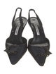 Manolo Blahnik Crystal Embellishments Slingback Pumps