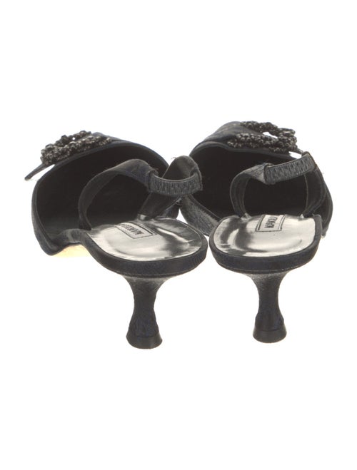 Manolo Blahnik Crystal Embellishments Slingback Pumps
