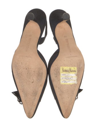 Manolo Blahnik Crystal Embellishments Slingback Pumps