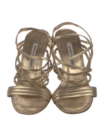 Manolo Blahnik Leather Slingback Sandals