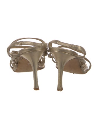 Manolo Blahnik Leather Slingback Sandals