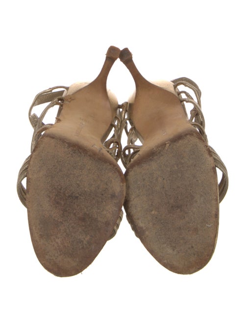 Manolo Blahnik Leather Slingback Sandals