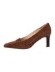Manolo Blahnik Suede Whipstitch Trim Pumps