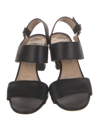 Manolo Blahnik Leather Slingback Sandals