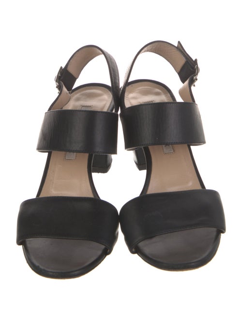 Manolo Blahnik Leather Slingback Sandals