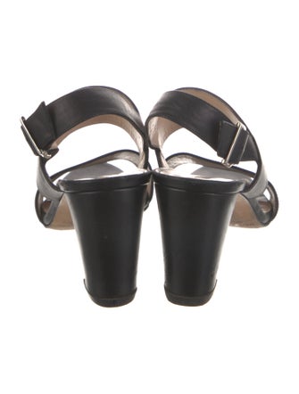 Manolo Blahnik Leather Slingback Sandals