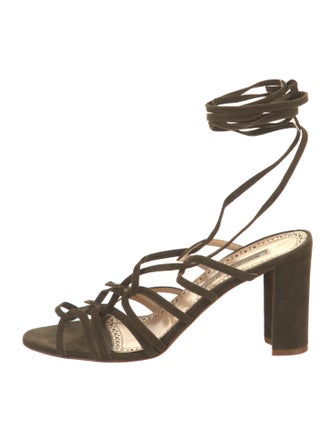 Manolo Blahnik Suede Gladiator Sandals