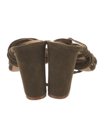 Manolo Blahnik Suede Gladiator Sandals