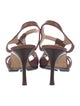 Manolo Blahnik Leather T-Strap Sandals