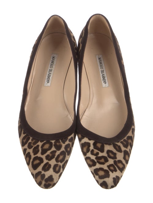 Manolo Blahnik Ponyhair Animal Print Flats