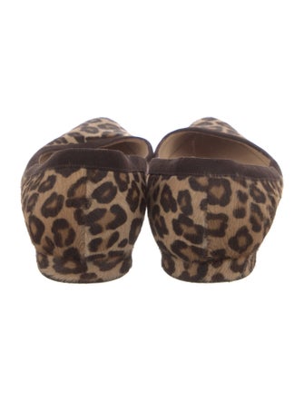 Manolo Blahnik Ponyhair Animal Print Flats