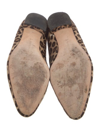 Manolo Blahnik Ponyhair Animal Print Flats