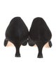 Manolo Blahnik Suede Bow Accents D'Orsay Pumps