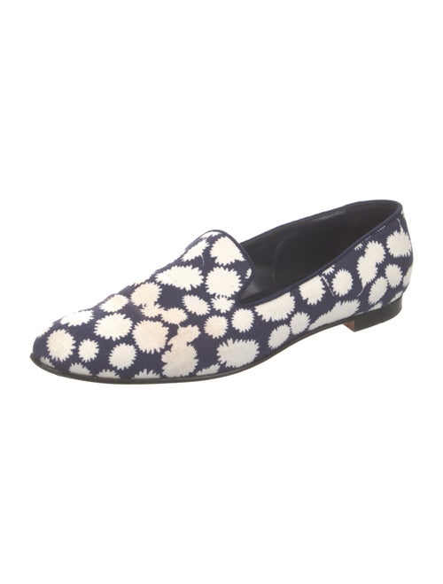 Manolo Blahnik Canvas Printed Loafers
