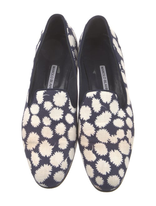 Manolo Blahnik Canvas Printed Loafers