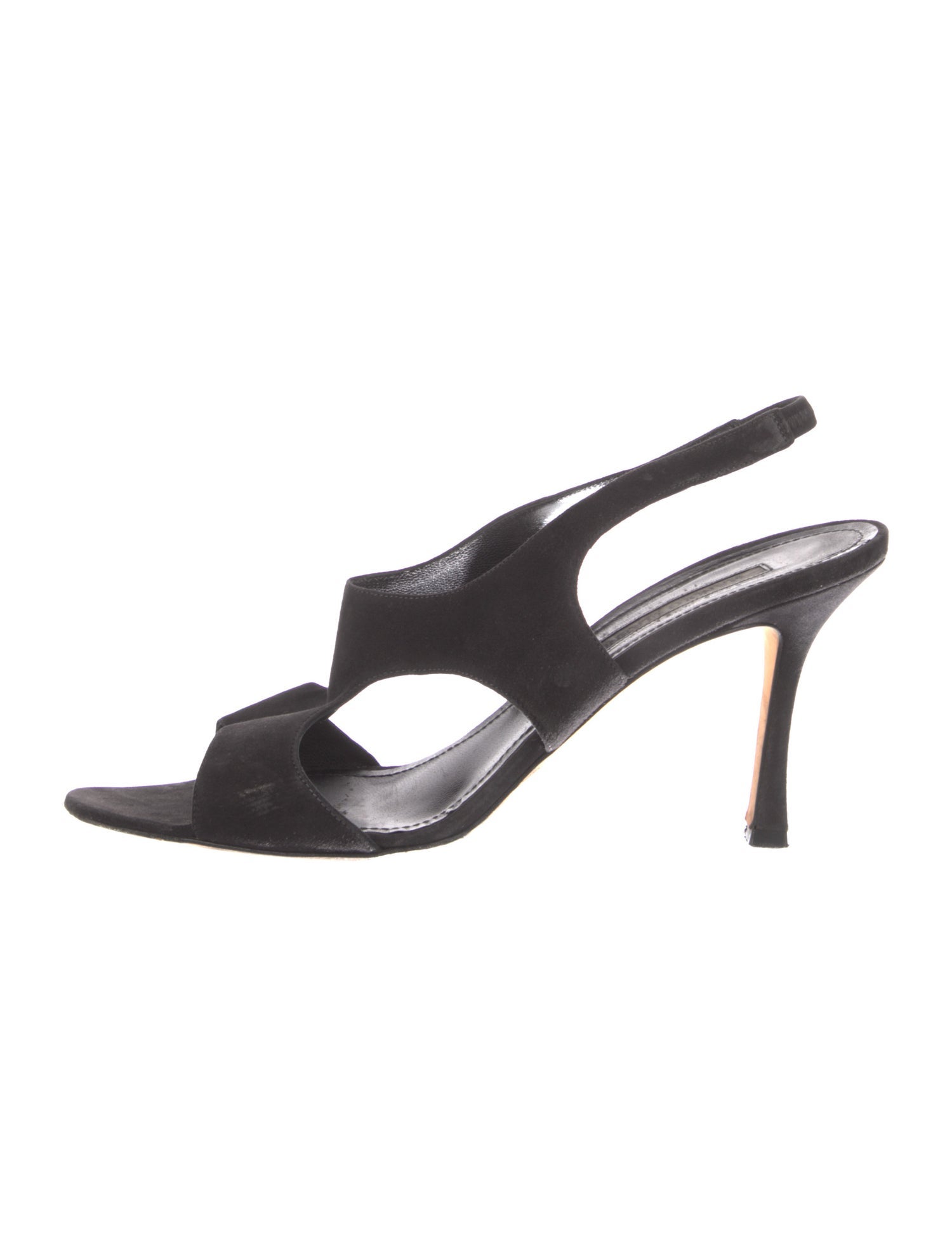 Manolo Blahnik Suede Slingback Sandals