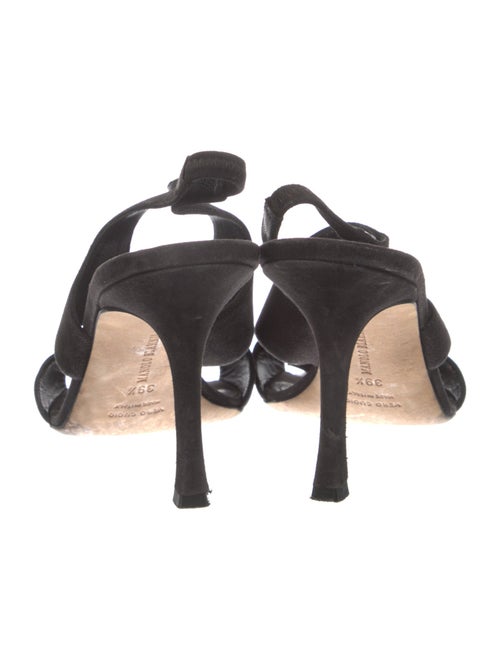 Manolo Blahnik Suede Slingback Sandals