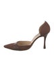 Manolo Blahnik Canvas D'Orsay Pumps
