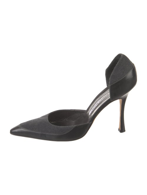 Manolo Blahnik Suede D'Orsay Pumps