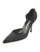 Manolo Blahnik Suede D'Orsay Pumps