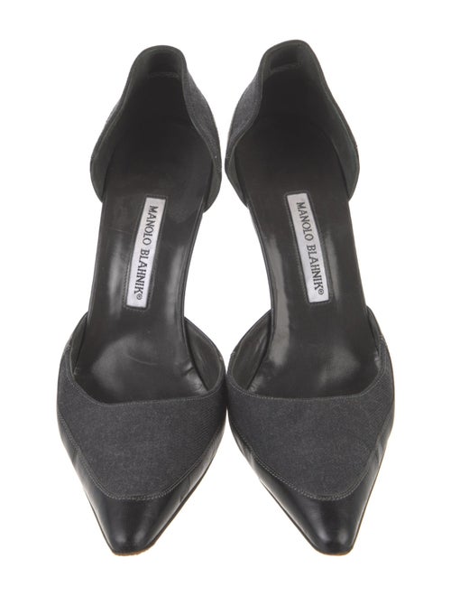 Manolo Blahnik Suede D'Orsay Pumps