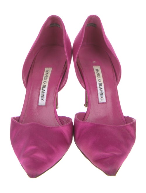Manolo Blahnik Suede D'Orsay Pumps