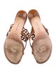 Manolo Blahnik Leather Braided Accents Slides