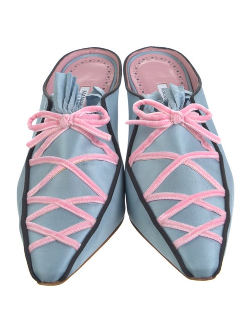 Manolo Blahnik Satin Mules