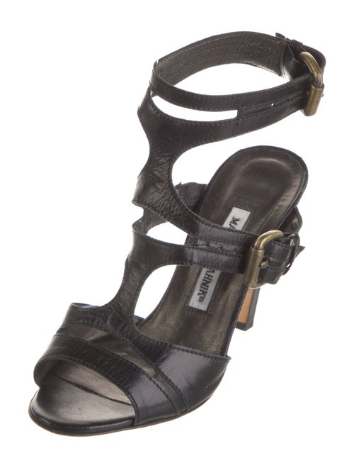 Manolo Blahnik Leather Gladiator Sandals