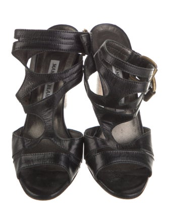 Manolo Blahnik Leather Gladiator Sandals