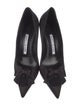 Manolo Blahnik Satin Bow Accents Pumps