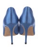Manolo Blahnik Satin Crystal Embellishments Pumps